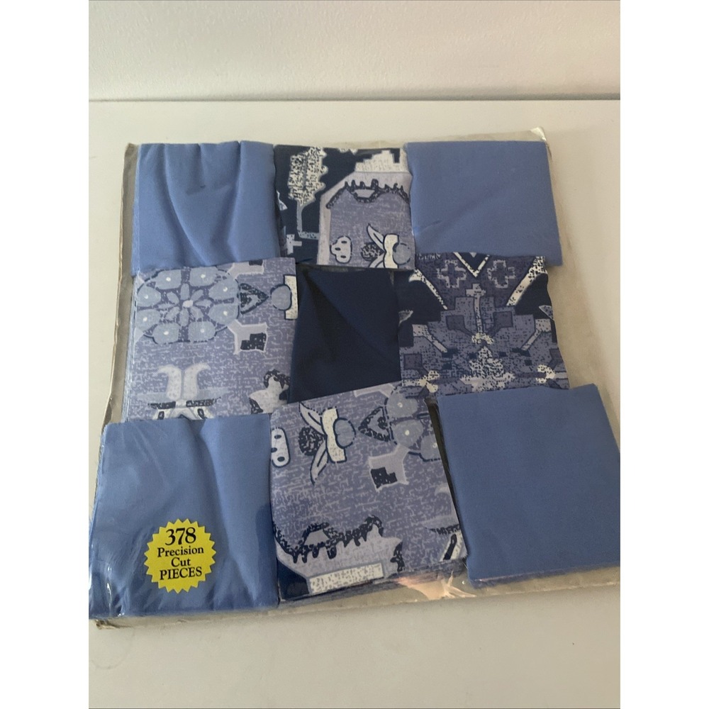 Craft Quilt Blocks, " Country Patchwork, Perfect Quilt Pieces, 60x72" Kit Blue - Picture 5 of 10
